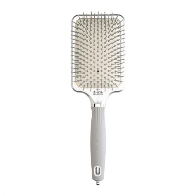 Brosse d&eacute;m&ecirc;lante Expert Care Rectangular Nylon Bristles Silver L