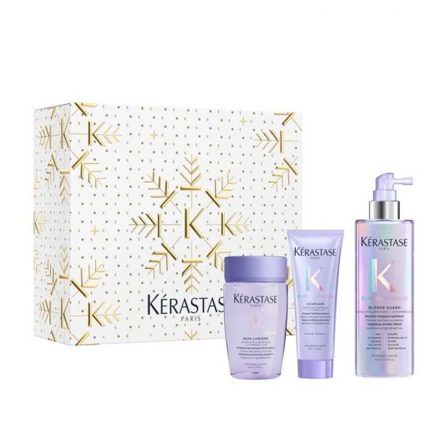 Coffret trio Blond Absolu - bain, fondant et spray bouclier - &eacute;clat du blond