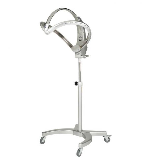 Casque s&egrave;che-cheveux Climafly infraquartz avec pied Argent brillant