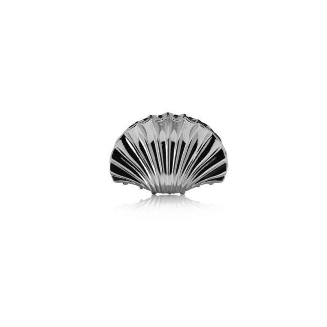Pince cheveux forme coquillage argent
