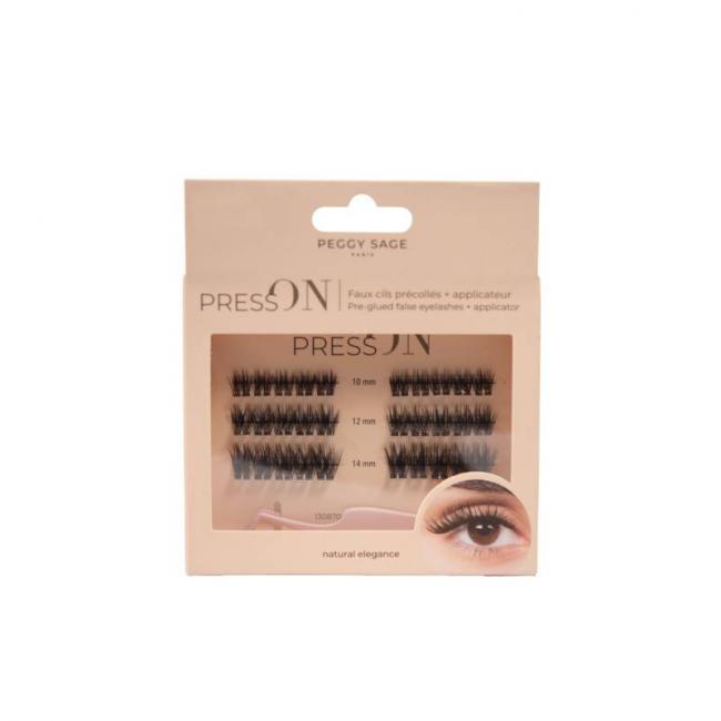 Faux cils pr&eacute;coll&eacute;s PRESS ON + applicateur - Natural elegance