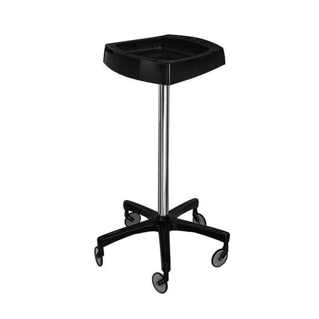 Table de service Duty &agrave; roulettes noire