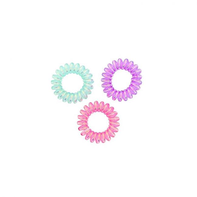 Set de 3 &Eacute;lastiques Rose, Violet, Bleu