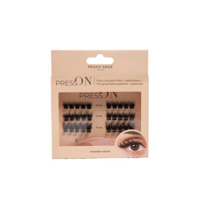 Faux cils pr&eacute;coll&eacute;s PRESS ON + applicateur - Irresistible volume