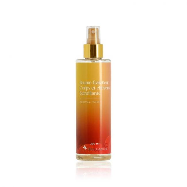 Brume fra&icirc;cheur scintillante corps et cheveux Agrumes - Fraise