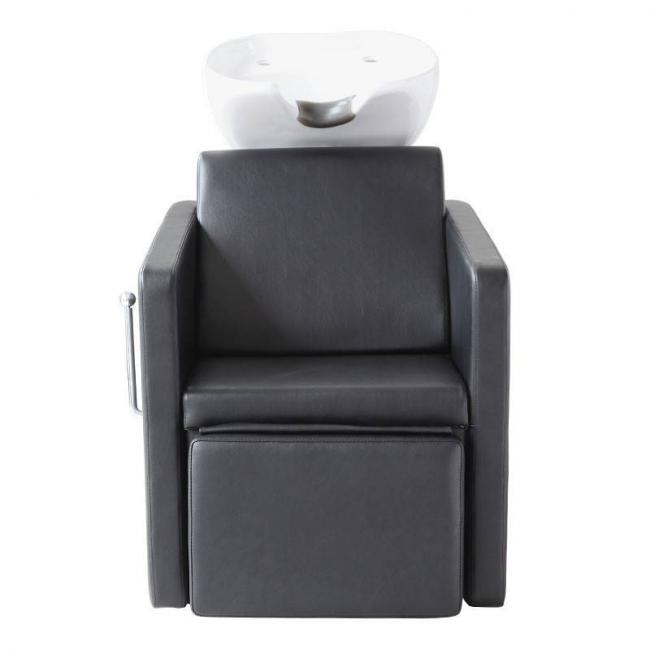 Bac de lavage accoudoirs carr&eacute;s avec repose jambes ajustable 64x62x83 cm
