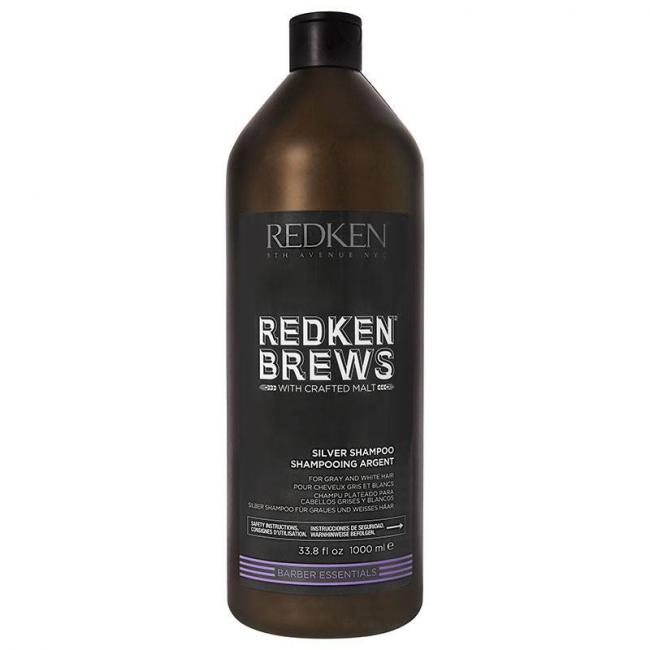 Shampooing argent cheveux gris blancs Redken Brews