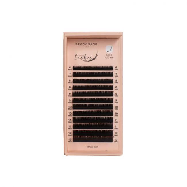 Cil &agrave; cil Ellipse Flat C Peggy Lashes Pro - 0.12mm - 6 &agrave; 13mm