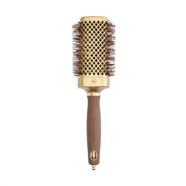Brosse brushing Expert Blowout Straight Wavy Bristle Gold&Brown 50mm