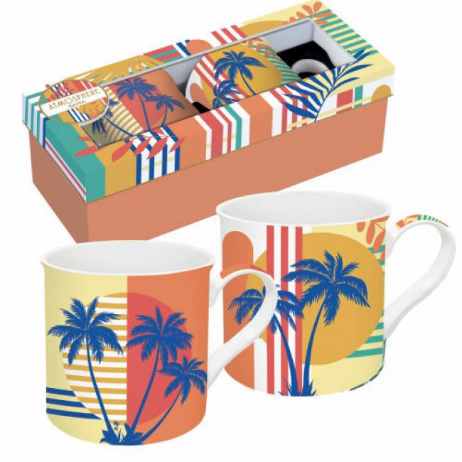 Coffret 2 mugs 30cl BAHIA
