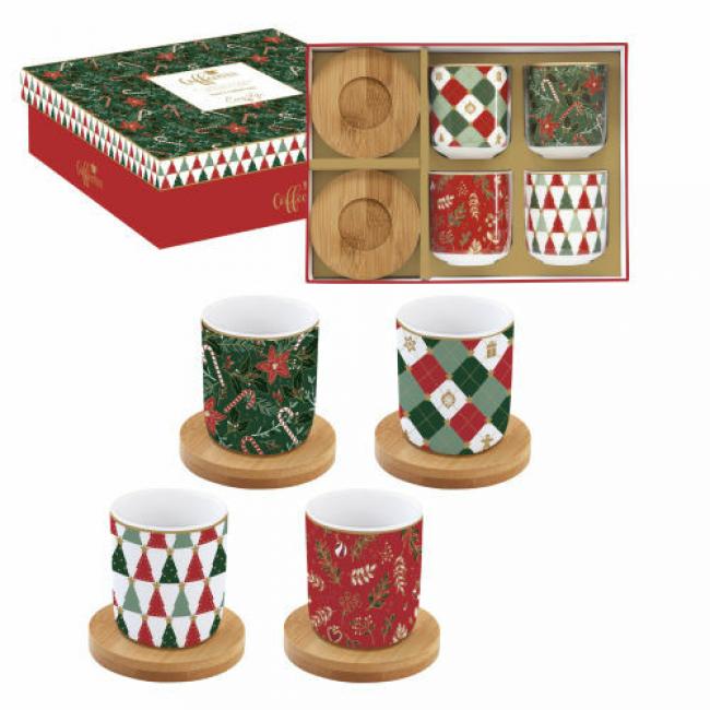 Coffret 4 tasses café FANCY CHRI