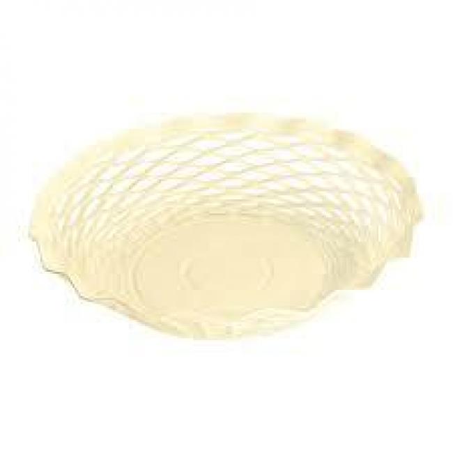 Corbeille ronde Blanc vanille