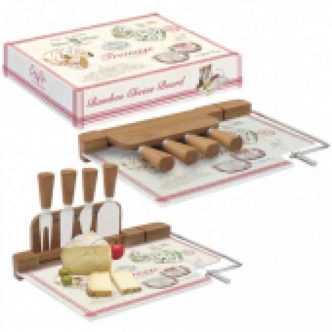 Plateau + 4 couteaux FROMAGES
