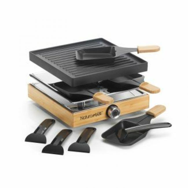 Raclette 4P 750W Base Bambou