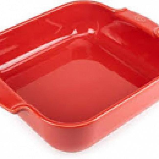 plat four carré 36cm ROUGE
