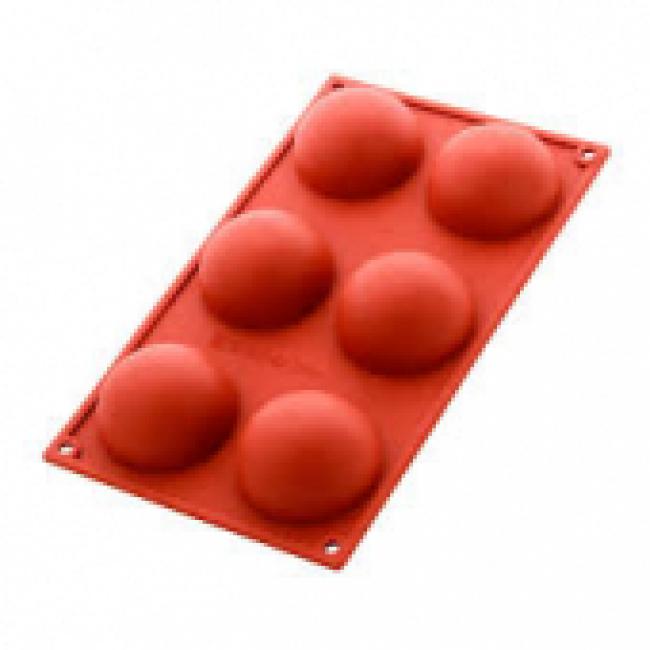 Moule 6 1/2 sphères SILICONE