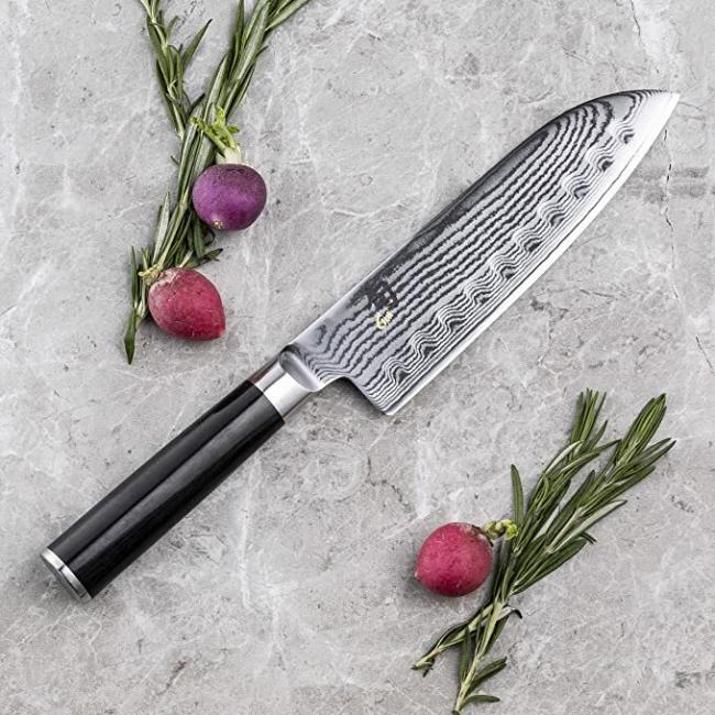 Santoku Alvéolé 18cm Damas SHUN