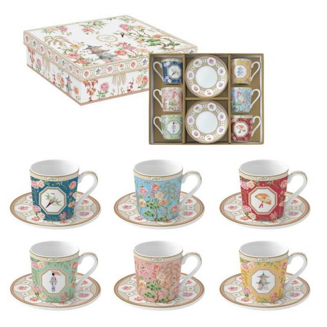 Coffret 6 PT café JARDIN D'ORIEN
