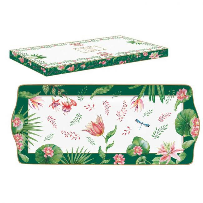 Plat à cake 35X15cm BOTANIC CHIC
