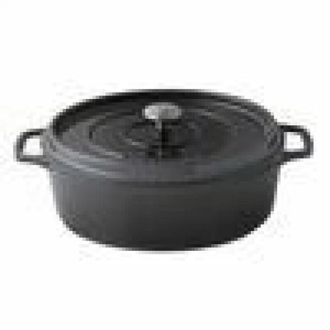 Cocotte fonte ovale 29cm NOIRE
