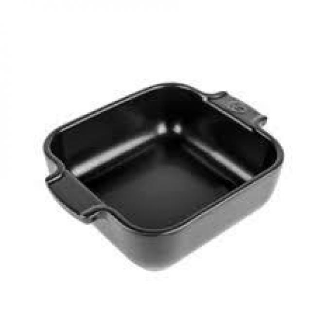 plat four carré 36cm NOIR SATIN