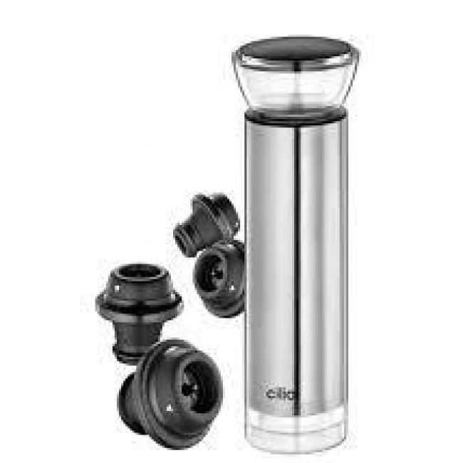 Pompe à vin + 4 bouchons INOX