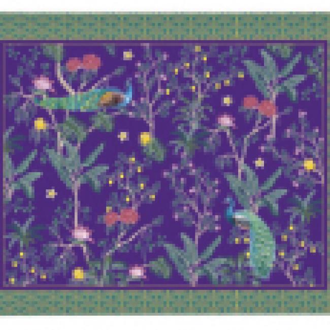 Plateau 49X34cm IMPERIAL PEACOCK
