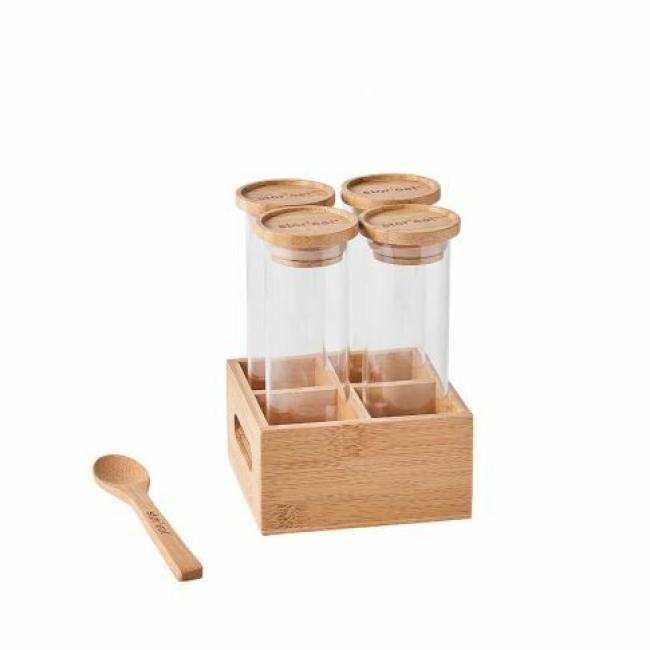 Set 4 bocaux épices 180ml STOR'E