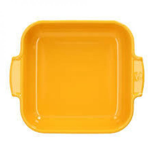 plat four carré 28cm JAUNE SAFRA
