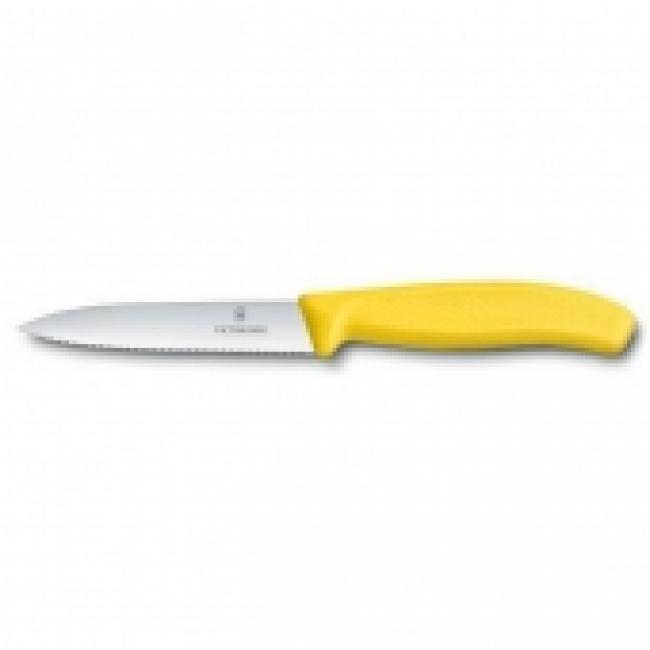 Couteau office dents 8cm JAUNE