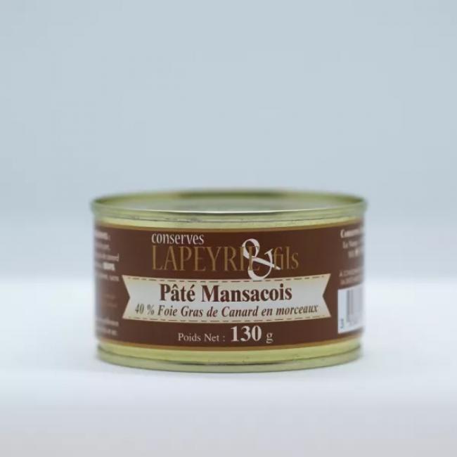 Pâté au Foie gras de Canard (40 %) : Le Pâté Mansacois