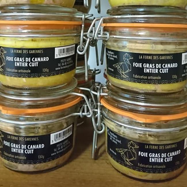 Foie gras de canard entier cuit conserve  - 130 g