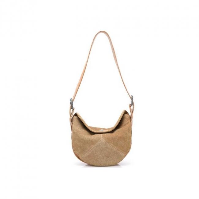 Sac Estelle Cuir Sable Blanc