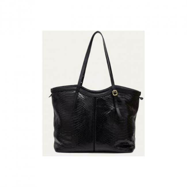 Cabas India Python Noir