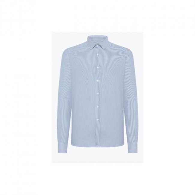 Chemise ouverte en jacquard Oxford
