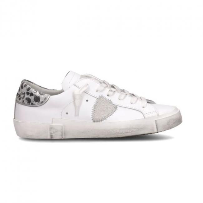 Baskets Prsx Femme, Blanc et Argenté