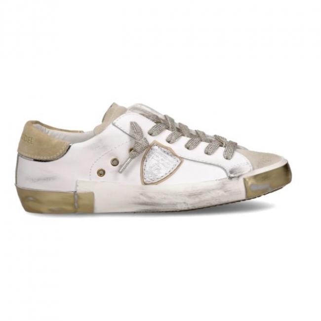 Baskets Prsx Femme, Blanc et Sable