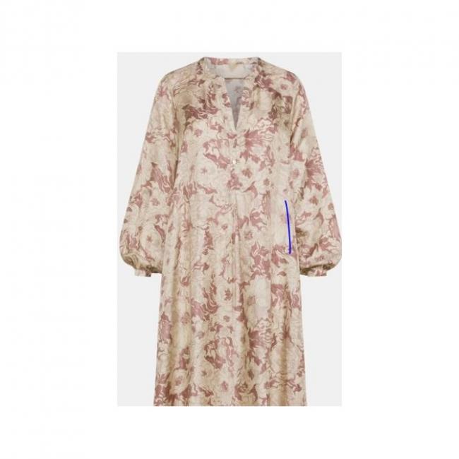 ROBE AMEDE EN SERGÉ DE SOIE IMPRIMÉ
