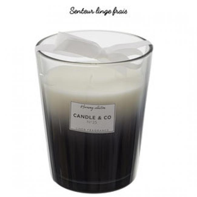 BOUGIE PARFUMEE VASE NOIR HARMONY - H.:16 CM