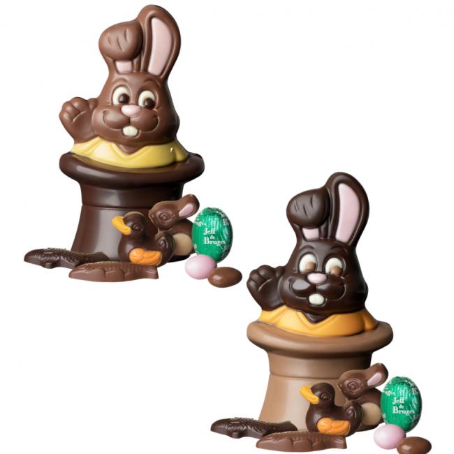 Lapin magicien Owen en chocolat au lait ou noir
