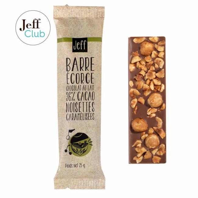 Barre Écorce Chocolat au Lait et Noisettes