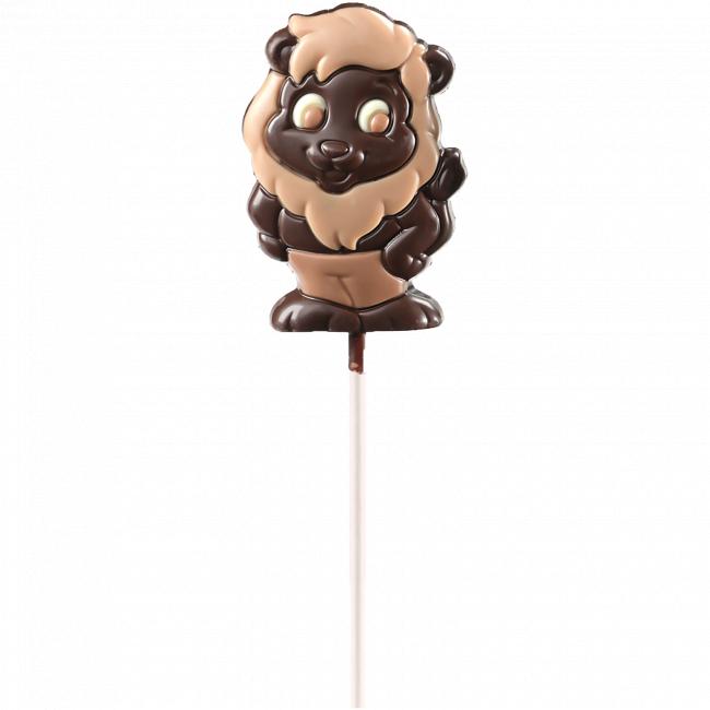 Choco'Cette - Sucette lion Chocolat noir