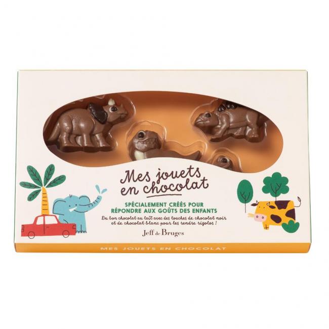 Boite Choco'Jouets Dinosaure en chocolat au lait