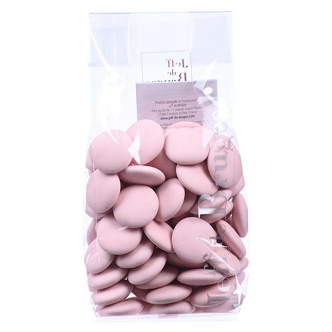 Sachet palets chocolat noir 70 % rose