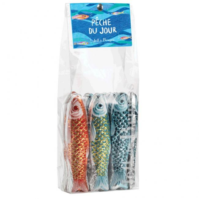 Sachet de sardines en chocolat