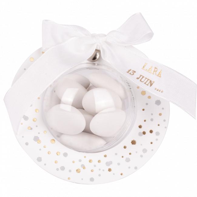 Bulle décor or & argent