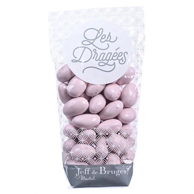 Sachet dragées amande gianduja rose