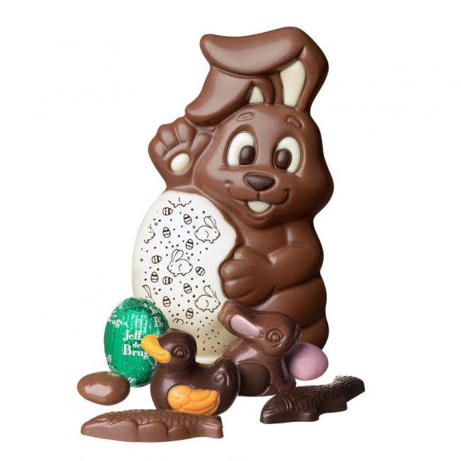 Lapin Capucine en chocolat au lait garni