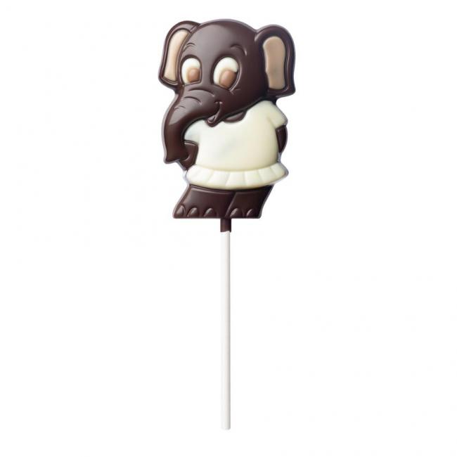 Choco'Cette - Sucette éléphant Pénélope Chocolat Noir