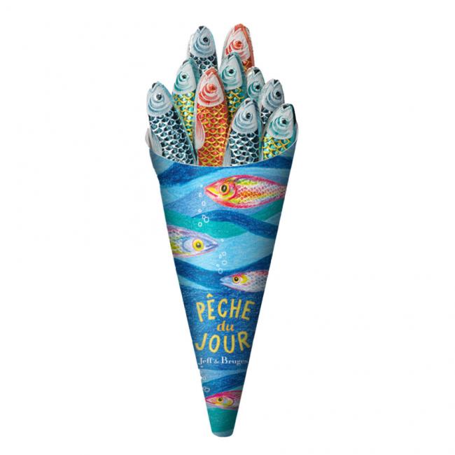 Cornet de sardines en chocolat
